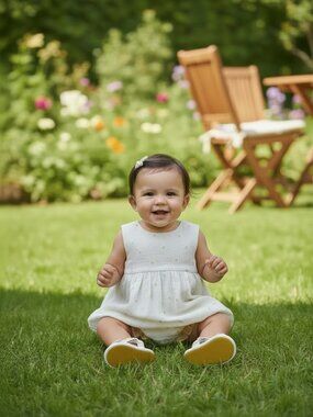 Snug Baby Girl Romper & Matching Sandals Set 6–9M